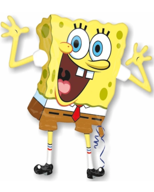 Folieballong: Svampebob Firkant - Gul - 56 x 58cm