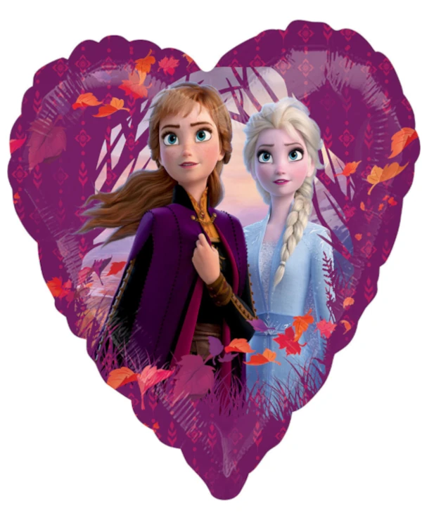Folieballong: Hjerte - Disney Frozen 2 - Fargerik - 45cm