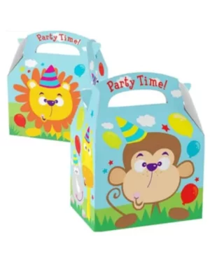 Gaveboks: "Party time" - Safari dyr - Fargerik - 6.3 x 12cm