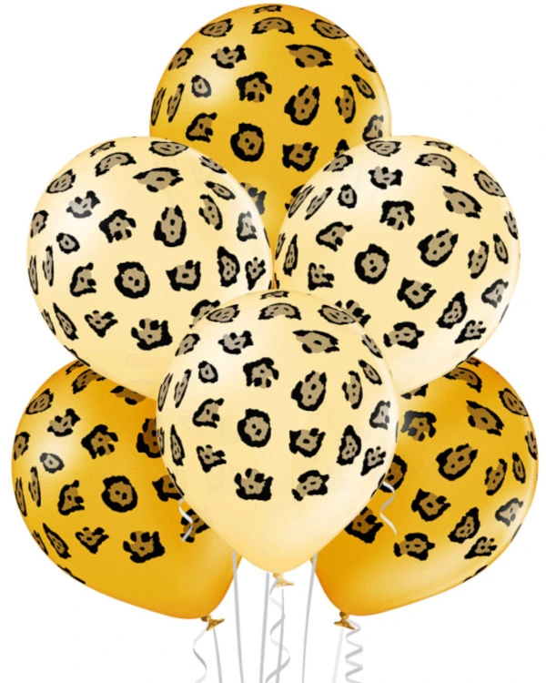 Lateksballonger (50stk): Leopardflekker - Brun - 30cm