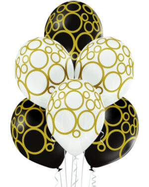 Lateksballonger (50stk): Sirkler - Assortert - 30cm