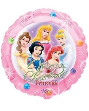 Folieballong: "Merry Christmas Princess" - Disney - Fargerik - 46 cm