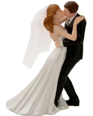Kaketopp: Kyssende Bryllupspar - 13 cm