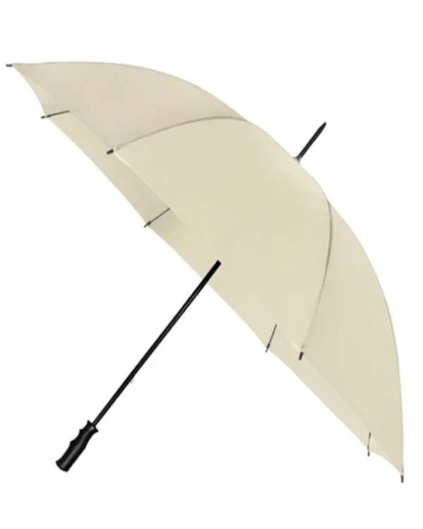 Bryllupsparaply: Offwhite med Sort håndtak - 95cm