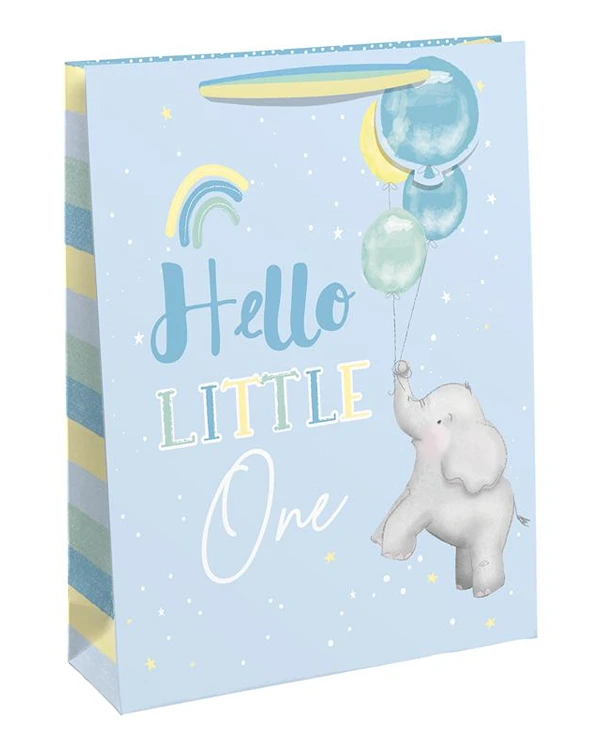 Gavepose : "HELLO LILLE ONE" & Elefant - Stor