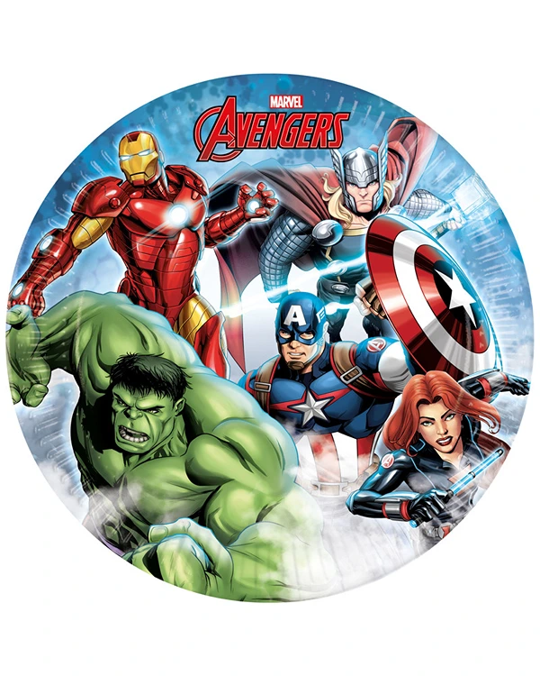 Tallerkener (8stk): The avengers - 23cm