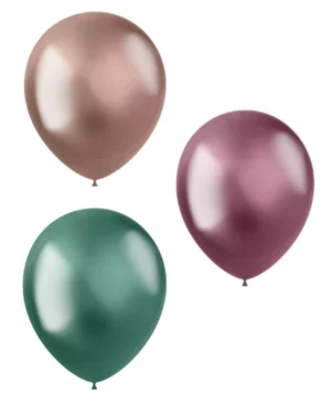Lateksballonger (100stk): Ulike Farger - Metallic - 33cm