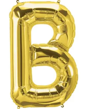 Folieballong / Bokstav: "B" - Gull - 41cm