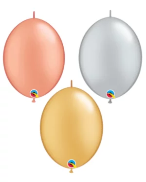 Lateksballonger (50stk): Quick Link - Flere farger (Metallic) - 30cm