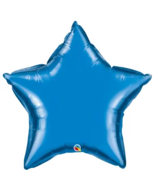 Folieballong: Stjerne - Blå - 81cm