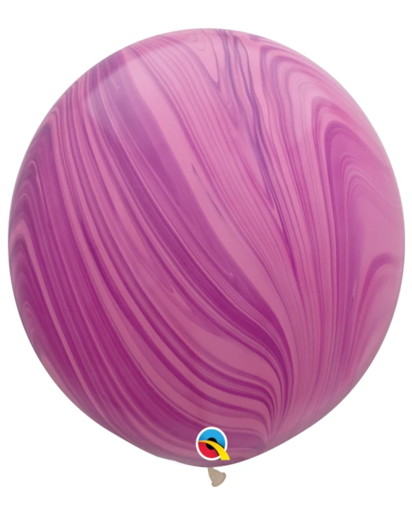 Lateksballonger (2stk): Marmorballongere - Lilla & Rosa - 76cm