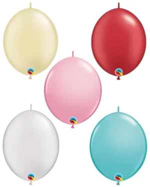 Lateksballonger (50stk): Quick Link - Ulike Farger (Pearl Tone) - 30cm