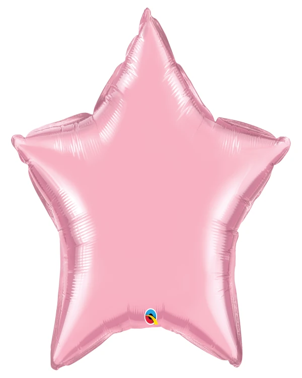 Folieballong: "Stjerne" - Rosa - 91cm