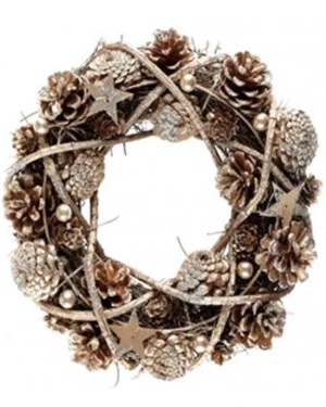 Hengende dekor (6 stk): Klips med julemotiv - Hvit og rød - 4,5 x 5cm