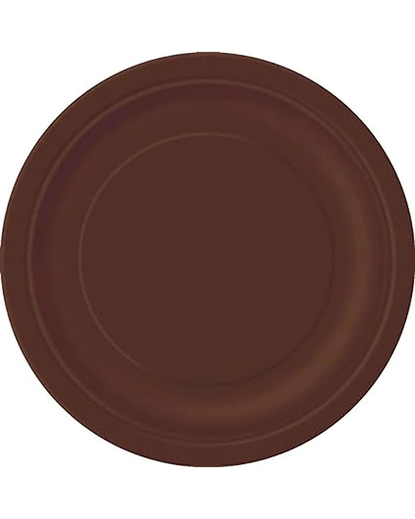 Tallerkener (8stk): Brun - 23cm