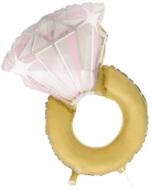 Folieballong: Diamantring - 81cm