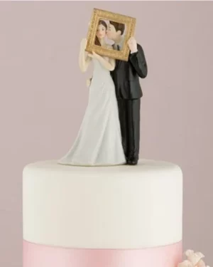 Kaketopp (i porselen): Bilde perfekt brudepar - 14,2cm