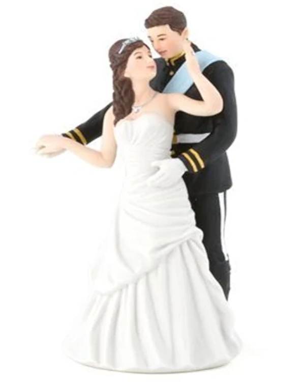 Kaketopp: Kongelig brud og brudgom