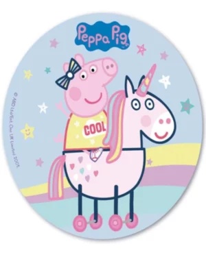 Kakepynt: Peppa gris - Oblat papir - 20cm