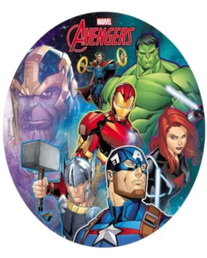 Kakepynt: Avengers - Oblat papir  20cm