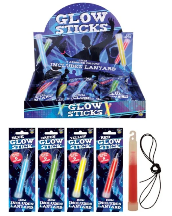 Glowsticks: Pinner - Fargerik - 15cm